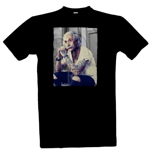 Tričko s potiskem Albert Einstein Hipster