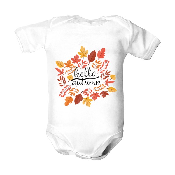 Dětské body  s potiskem Hello autumn