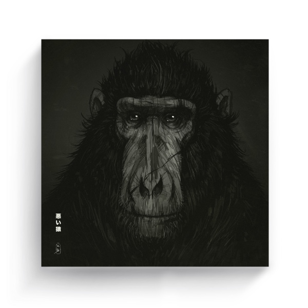 Fotoplátno čtverec s potiskem Bad Ape XXI