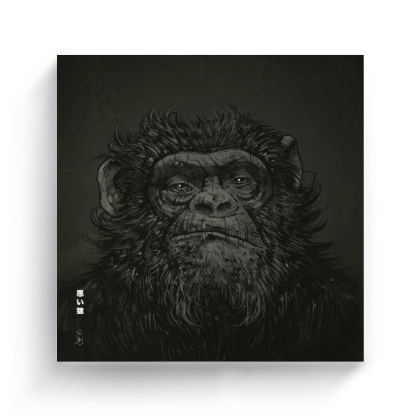 Fotoplátno čtverec s potiskem Bad Ape XXV