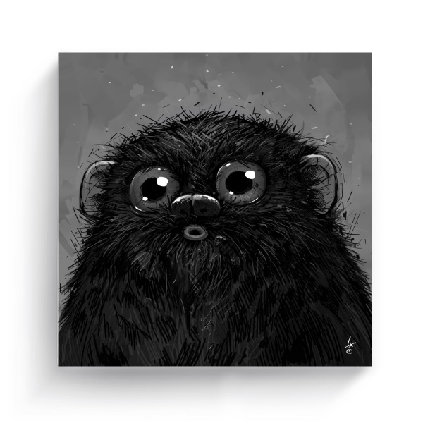 Tričko s potiskem Beardy Bear (Plátno)