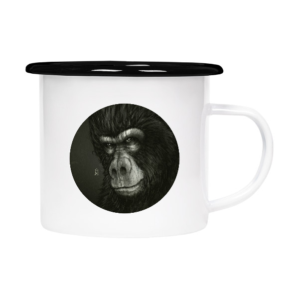 Plecháček - smaltový lem s potiskem Big Ape III" Plecháček