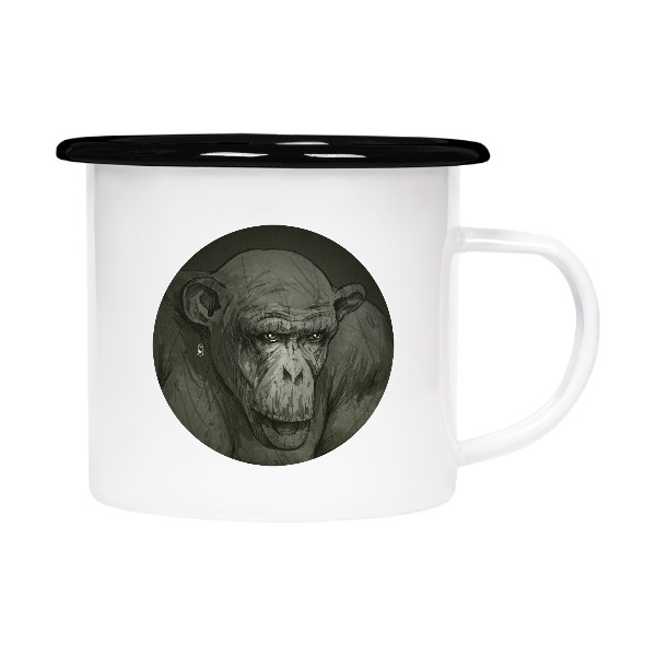 Plecháček - smaltový lem s potiskem Big Ape VIII" Plecháček