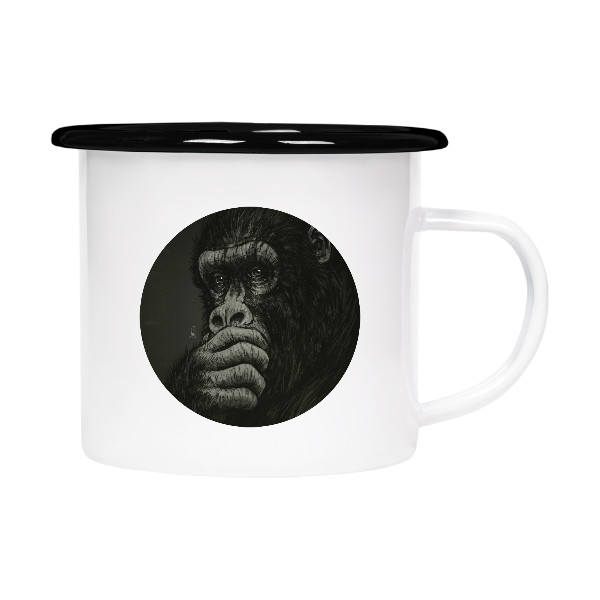 Plecháček - smaltový lem s potiskem Big Ape XI" Plecháček