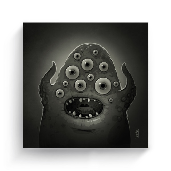 Fotoplátno čtverec s potiskem Bubák