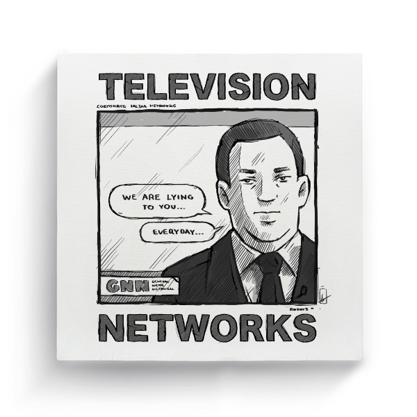 Fotoplátno čtverec s potiskem Corporate Media (Television Networks) Plátno