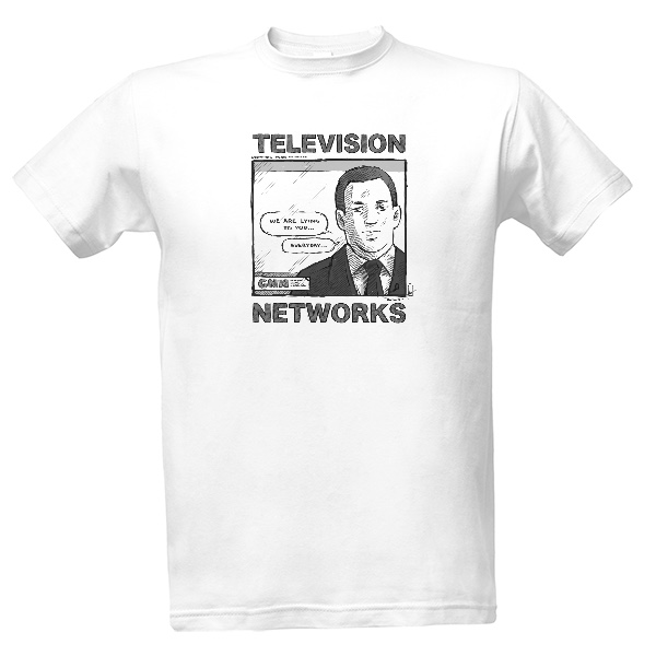 Tričko s potiskem Corporate Media (Television Networks) Tričko Pánské