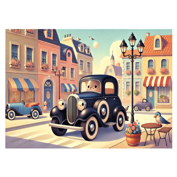Puzzle velké s potiskem Dobrodružství starého auta