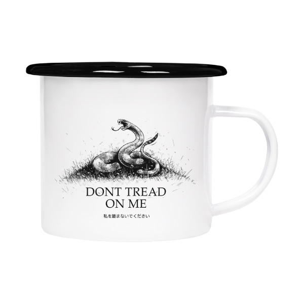 Plecháček - smaltový lem s potiskem Don´t Tread On Me (Plecháček)