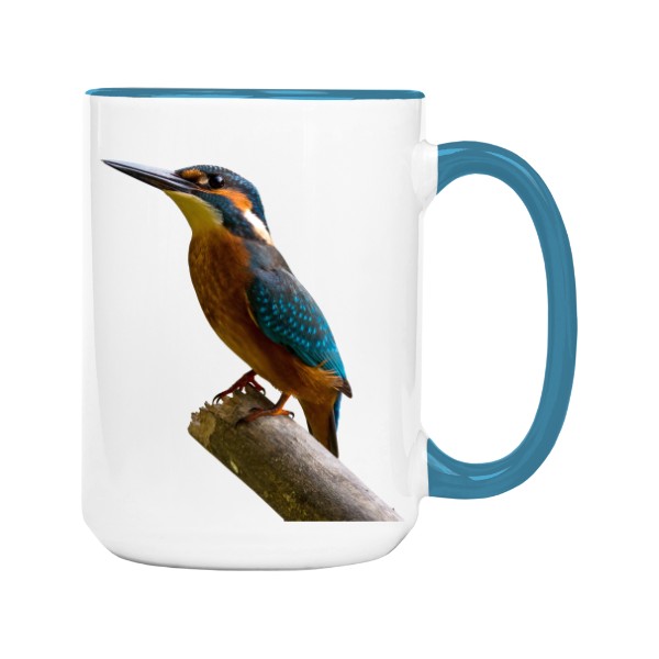 Hrnek velký barevný s potiskem Ledňáček