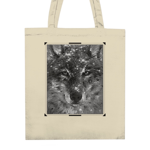 Nákupní taška unisex s potiskem Mighty Wolf (Taška)