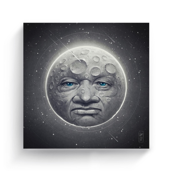 Fotoplátno čtverec s potiskem Moon (Plátno)