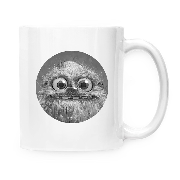 Hrnek malý bílý s potiskem Old Beardy Bear (Hrneček)