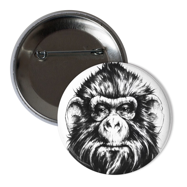 Odznáček  s potiskem Old Monkey (Odznáček)