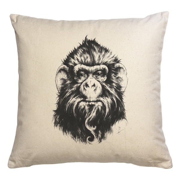 Polštář bavlněný  s potiskem Old Monkey (Polštářek)