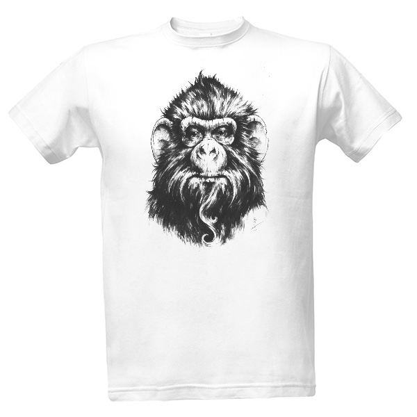 Tričko s potiskem Old Monkey (Triko Pánské)