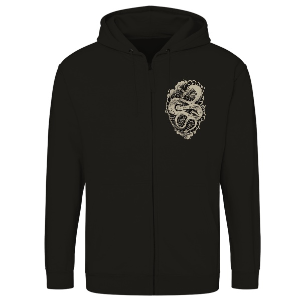 Mikina na zip unisex s potiskem Rattle Snake (Mikina)