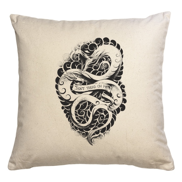 Polštář bavlněný  s potiskem Rattle Snake (Polštářek)