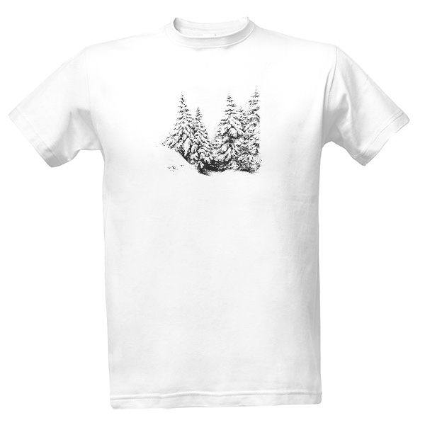 Tričko s potiskem Winter Trees II (Tričko Pánské)